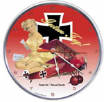 Fokker Dr.1 Triplane Aviation Pin-up Collectible Wall Clock